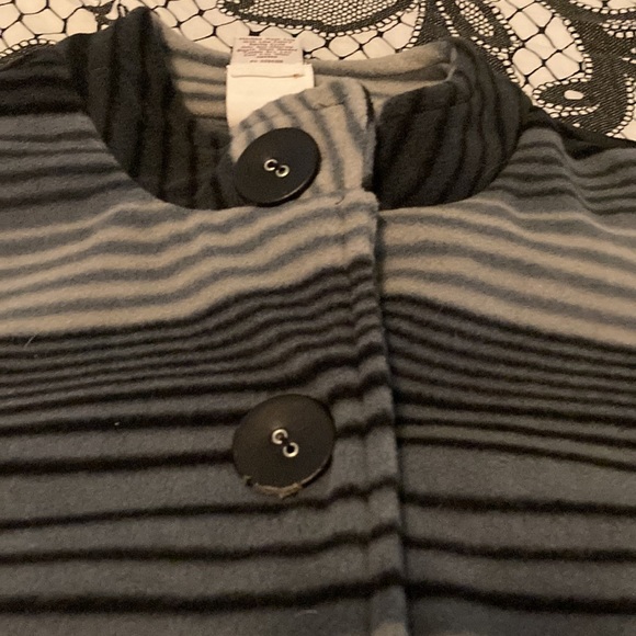 Soft jacket black and grey pleated in the back - Picture 2 of 6